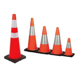 Multi-Size Traffic Cones with Reflective Stripes